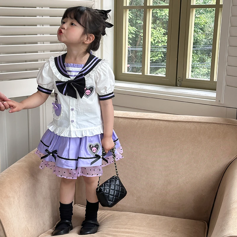 【橘子家】小女孩库洛米JK学院风洛丽塔公主裙套装HS62056