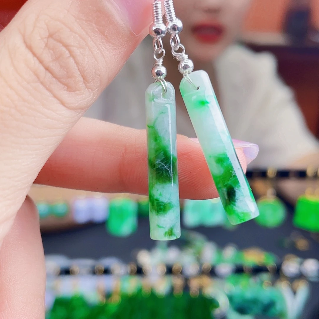 翡翠未镶嵌耳饰饰品