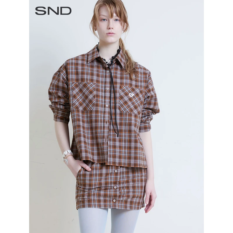 【AOANAO 设计师品牌】SND SS25 格纹宽松短衬衫