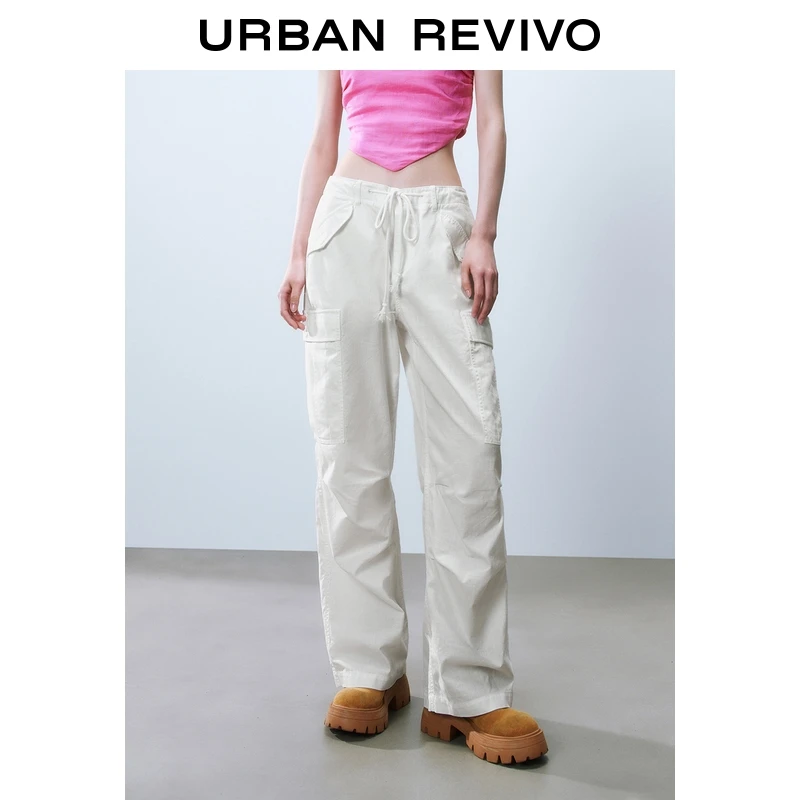 UR2025夏季新款女装休闲机能工装风口袋阔腿裤UYL650031