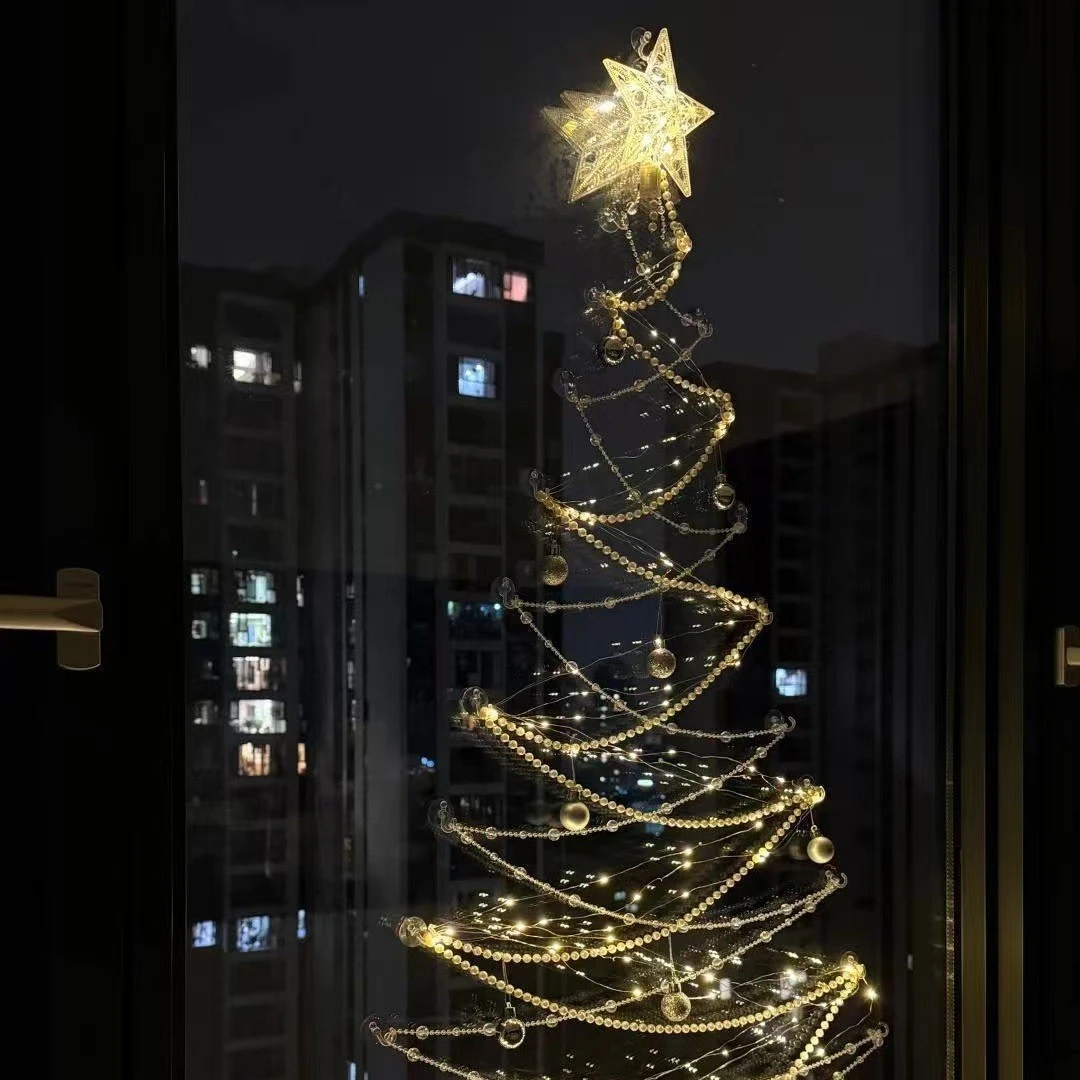 【艺凡】圣诞节客厅落地窗diy圣诞树挂件道具圣诞节氛围拍照配件