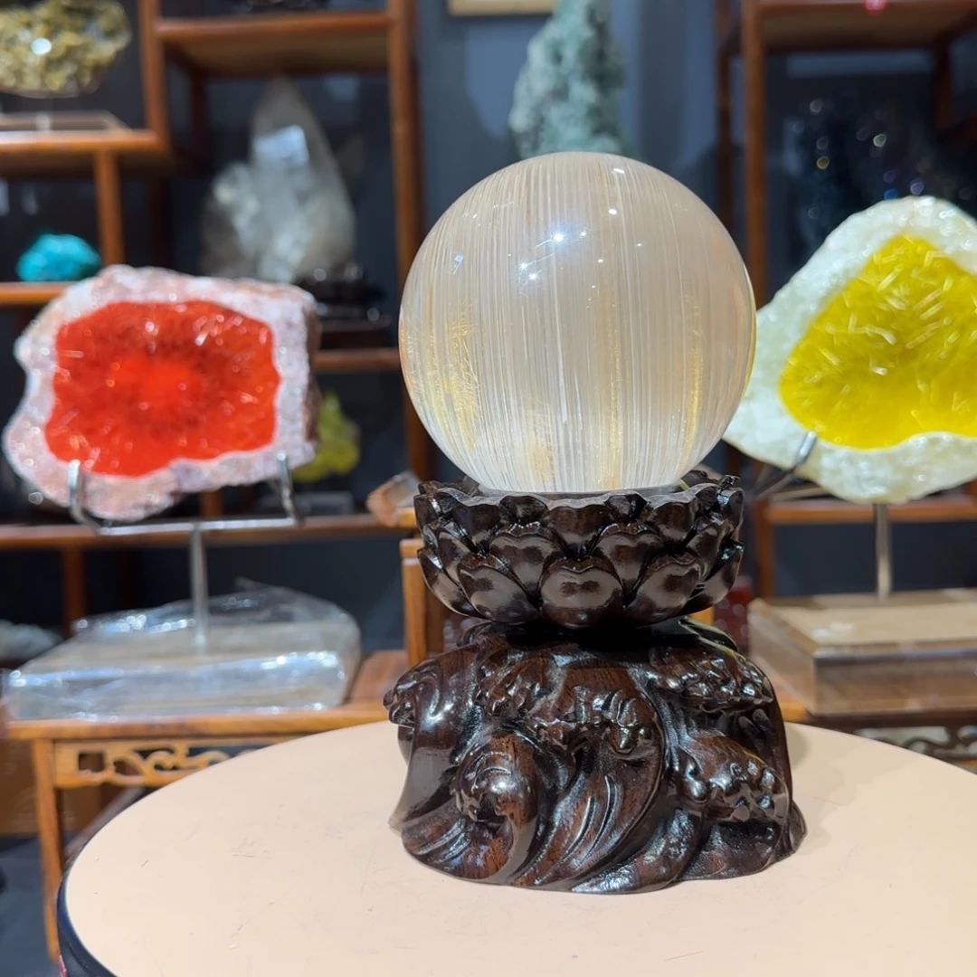 太****石材巴西水晶发晶球