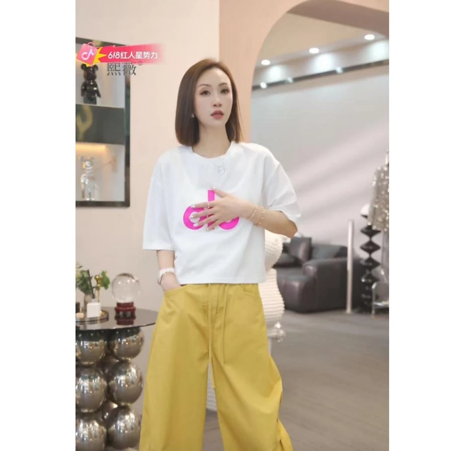 熙薇【如此简单】2025春夏新款时尚百搭休闲T恤上衣H3008