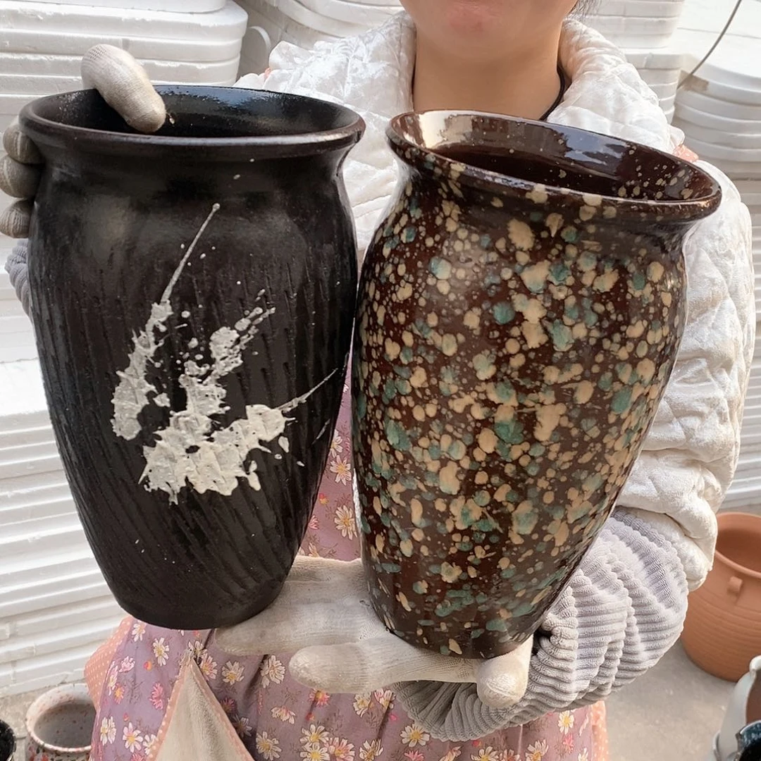 紫砂花盆瑕疵口15高25瑕疵