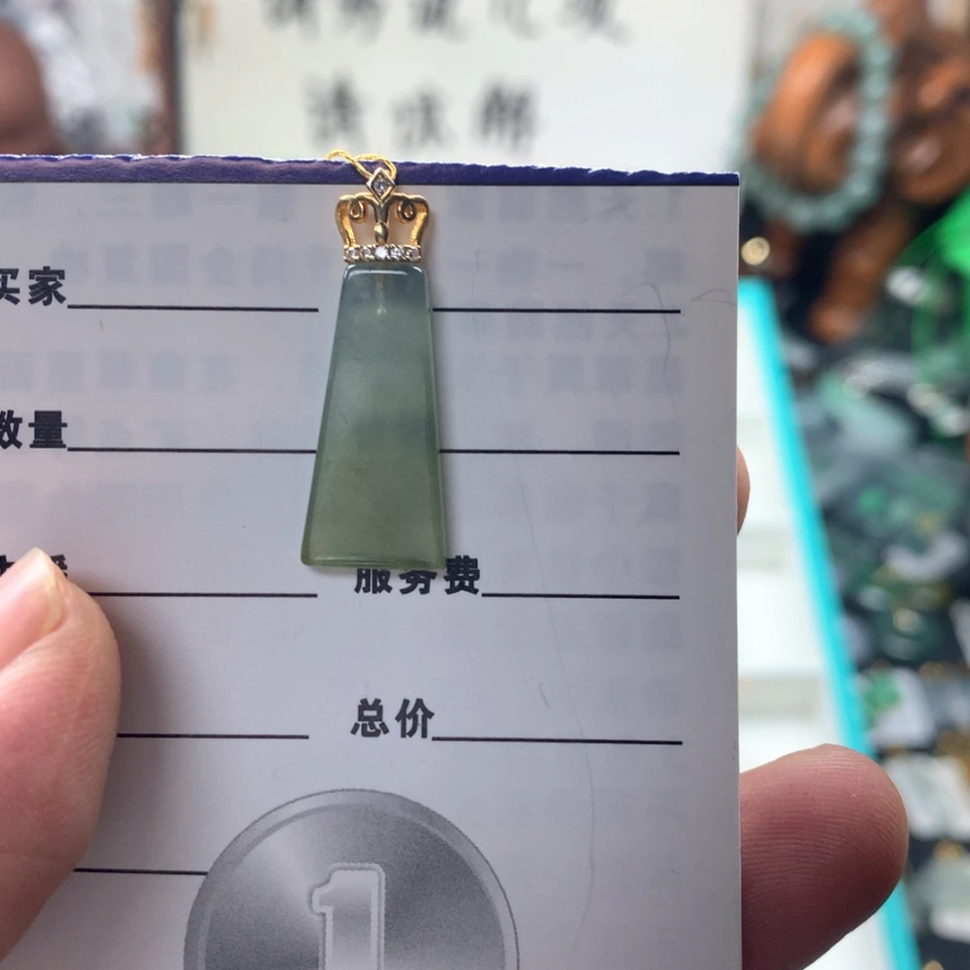 颈饰银S925镶嵌翡翠