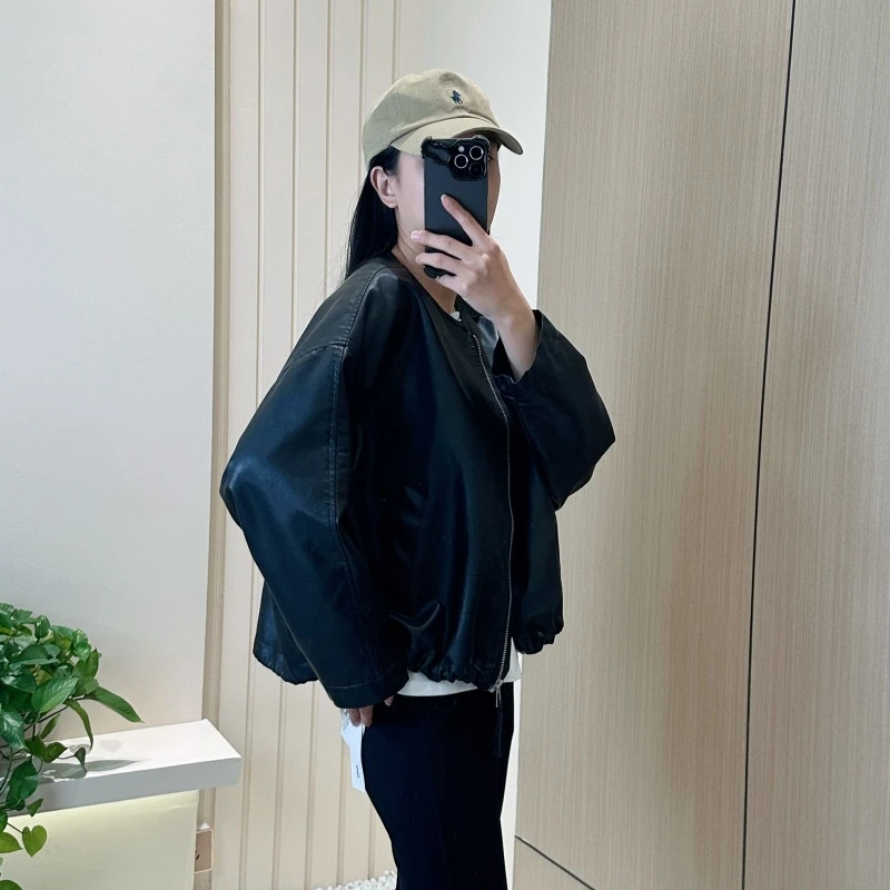 皮衣夹克外套女春秋2025新款时尚短款女士减龄品质感棒球服上衣