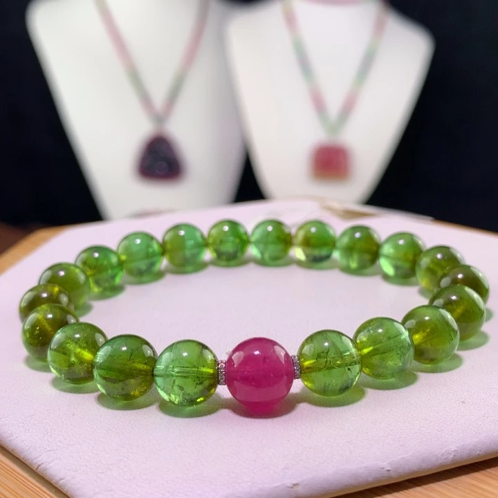 双色碧玺手链未镶嵌