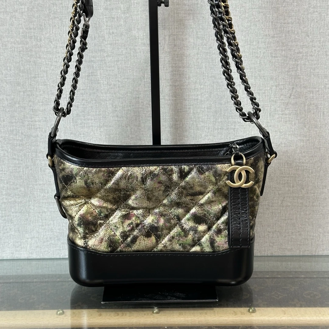 99新 Chanel/香奈儿 埃及系列金色限定小号单肩斜挎流浪包 81283