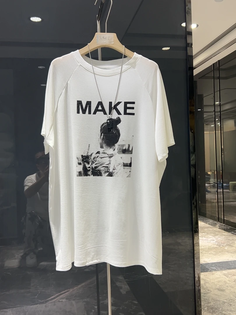 短袖t恤女夏2025新款印花时尚宽松显瘦大版型插肩袖防晒t恤女上衣
