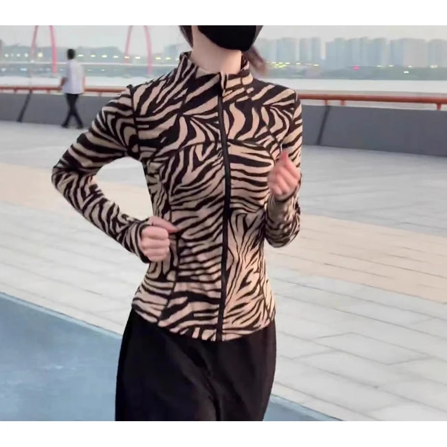 网红同款休闲运动套装女春秋新款拉链开衫拼色圆领长袖两件套女装