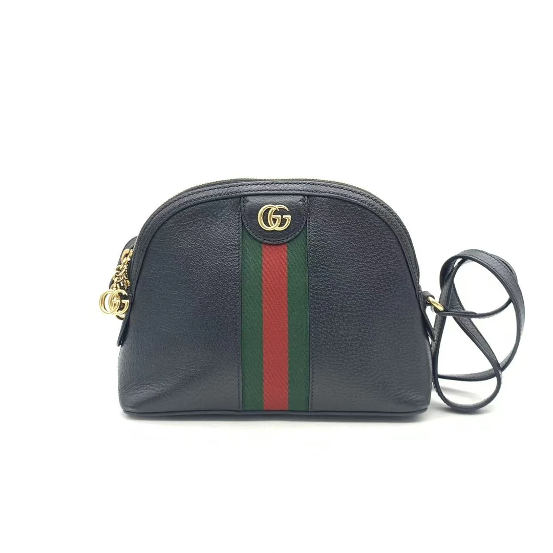 99新 GUCCI/古驰 【安则专属】黑色op贝壳托特包