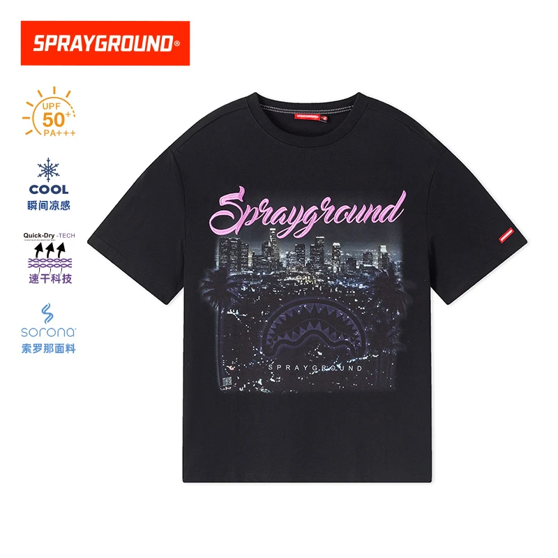 SPRAYGROUND鲨鱼嘴短袖T恤凉感速干防晒印花圆领潮流HD WE120228