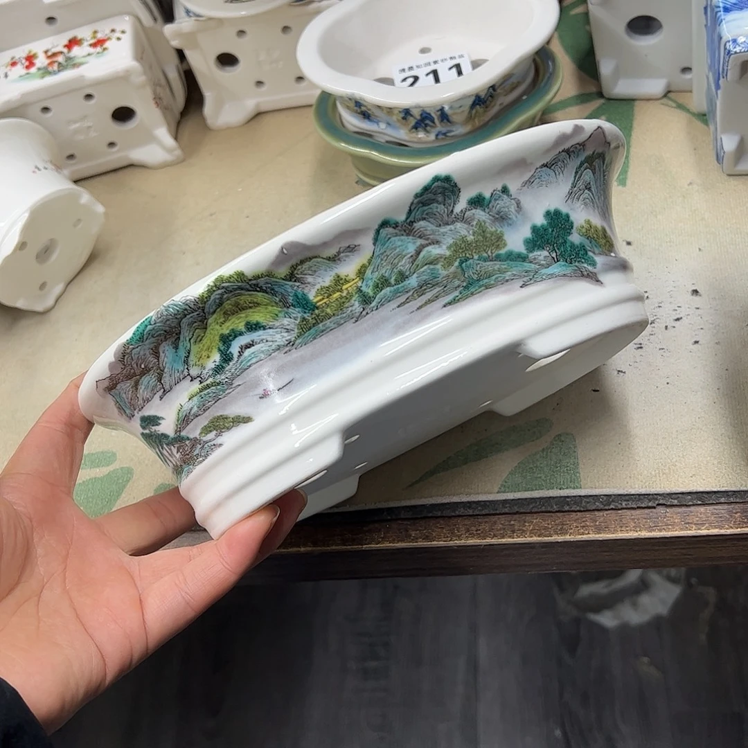 紫砂花盆814号瑕疵22.5/18/6.5cm