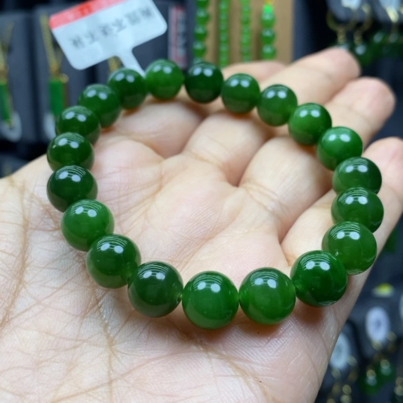 【闪购商品】和田玉手链未镶嵌9.4mm圆珠20颗手串