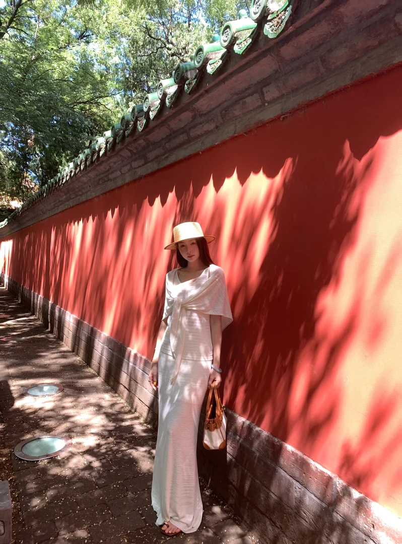 EIA一尧【世家贵女】气质买手老钱披肩+背心上衣+半裙显瘦松弛套装