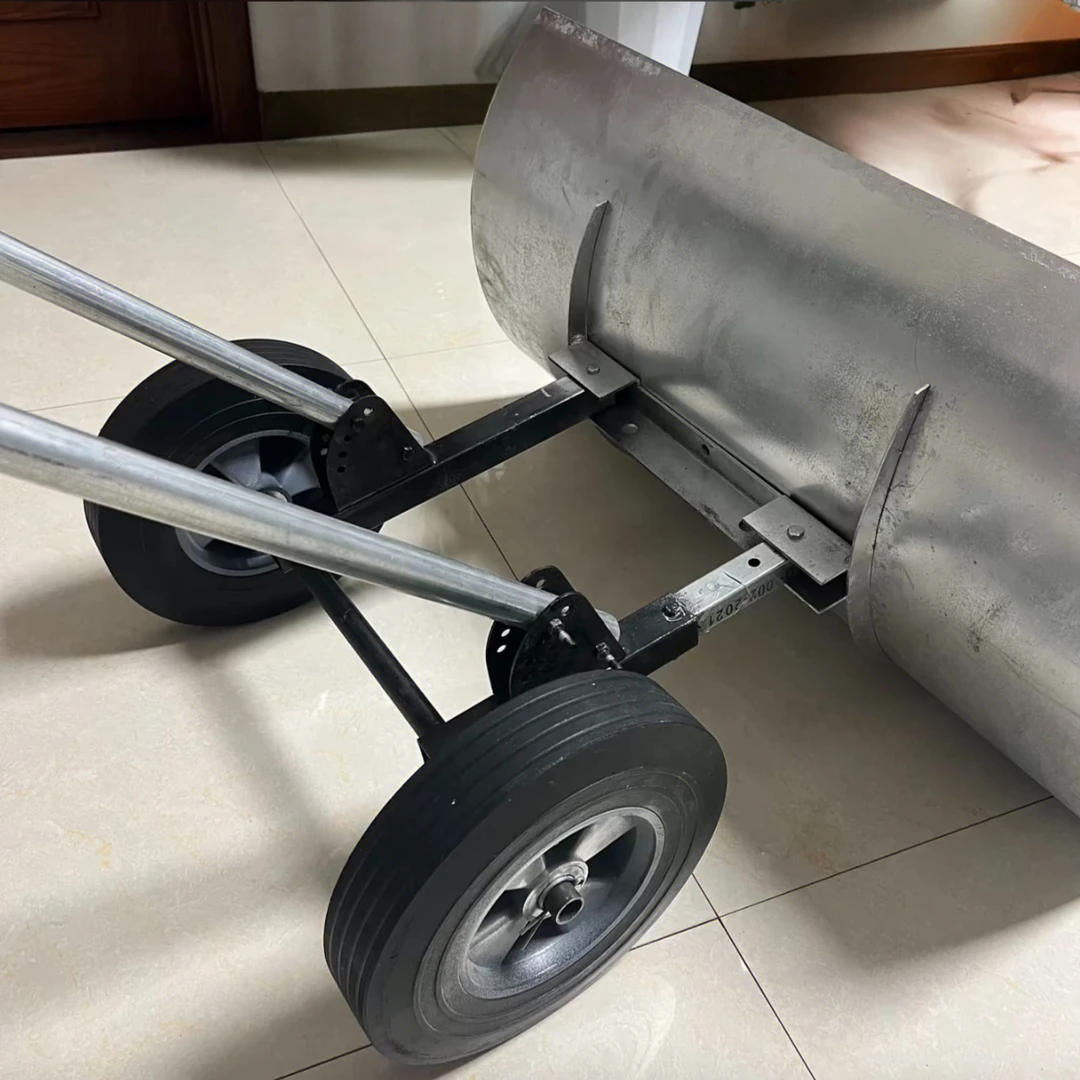 新款特厚带轮推雪车可左右调节助力推雪推粮食玉米（雪板长1米）