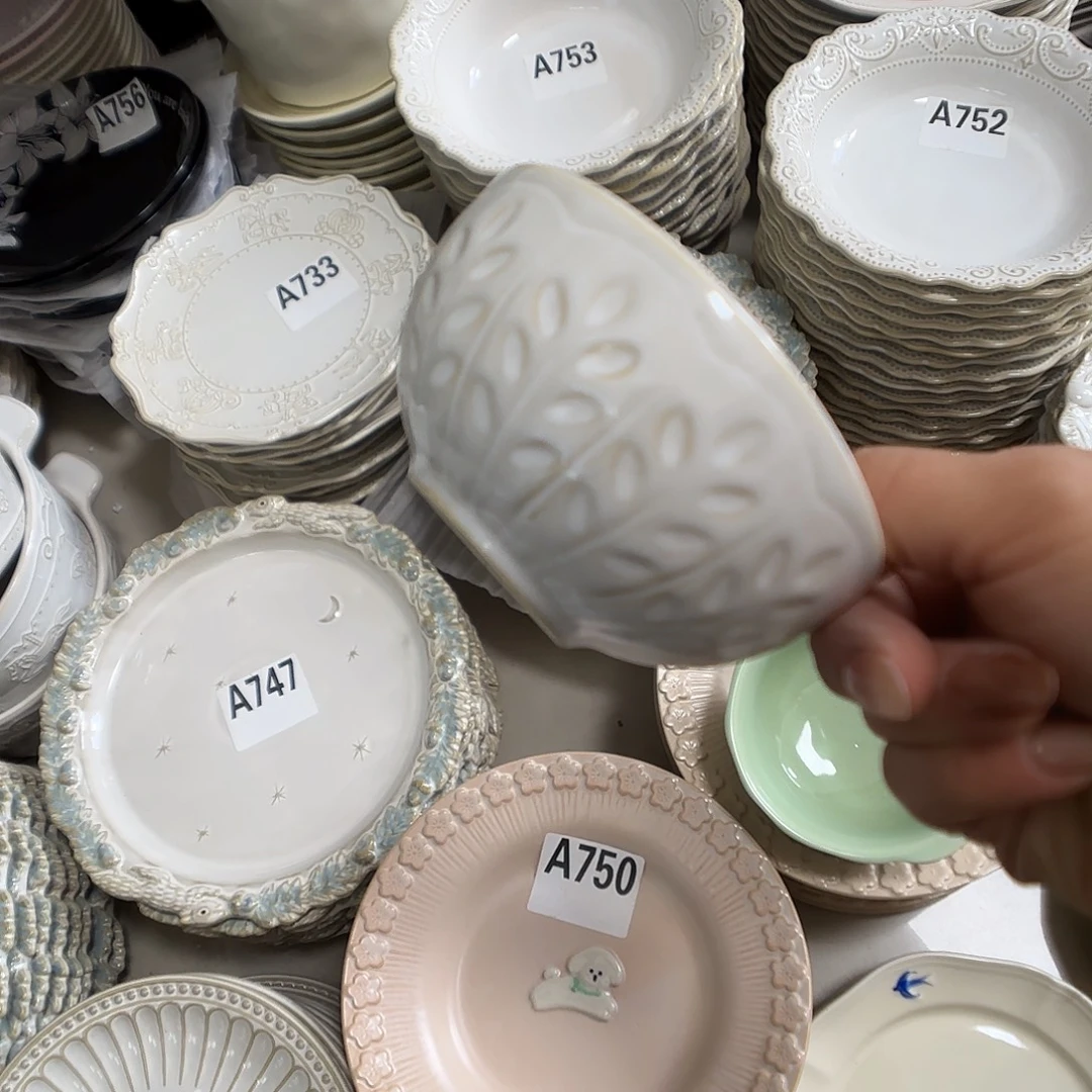 瓷片瑕疵特价陶瓷料碗