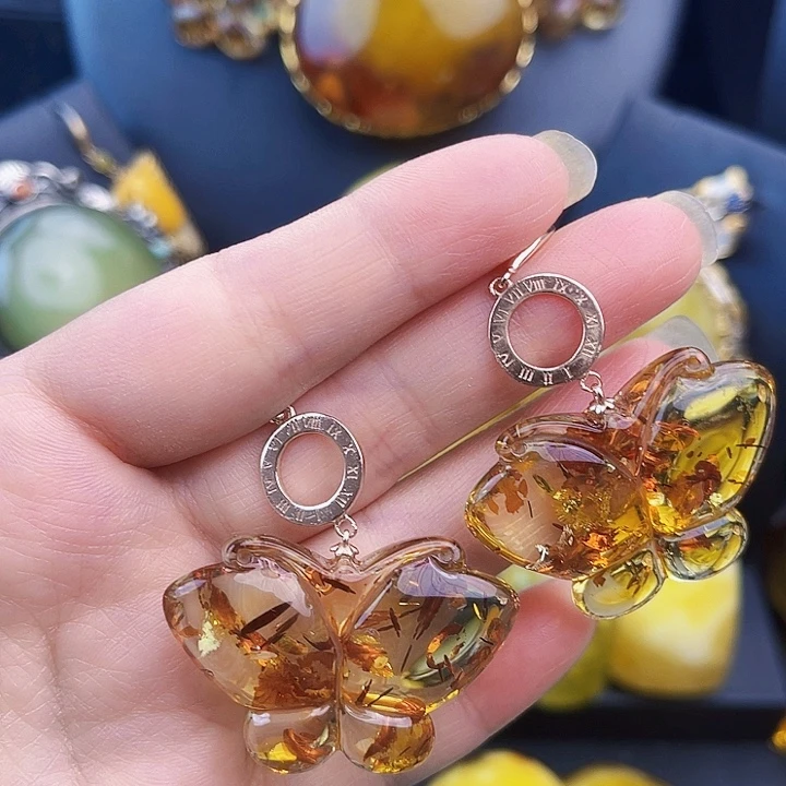 琥珀银S925镶嵌裸石