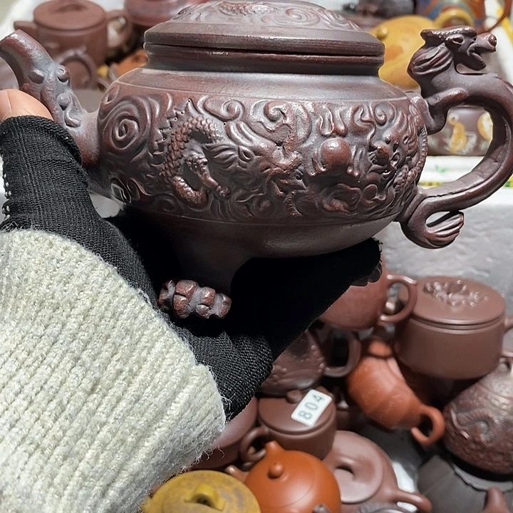 紫砂茶壶端**家微瑕晃盖