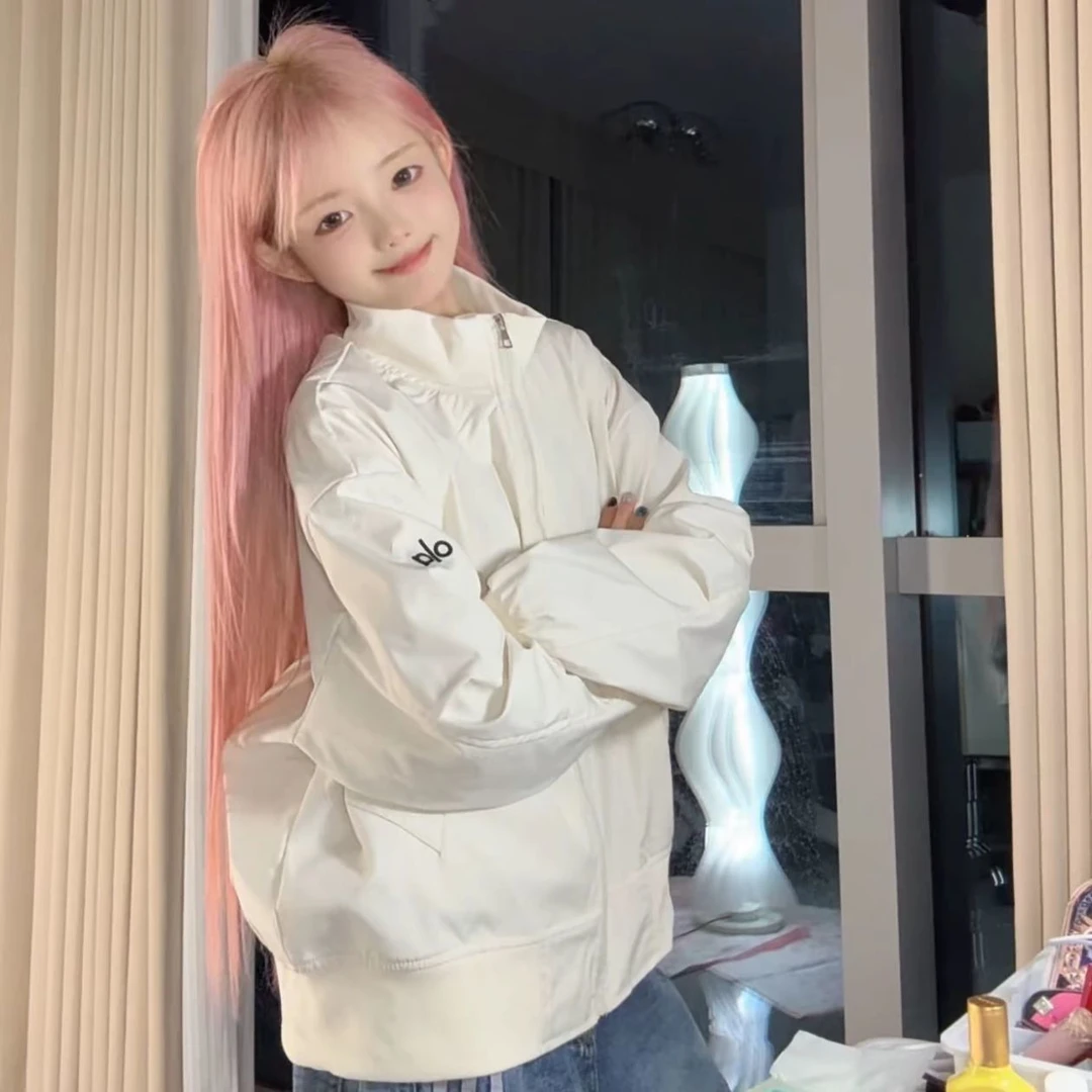 ins美式复古印花棒球服外套女学生韩版宽松秋季新款短款夹克上衣