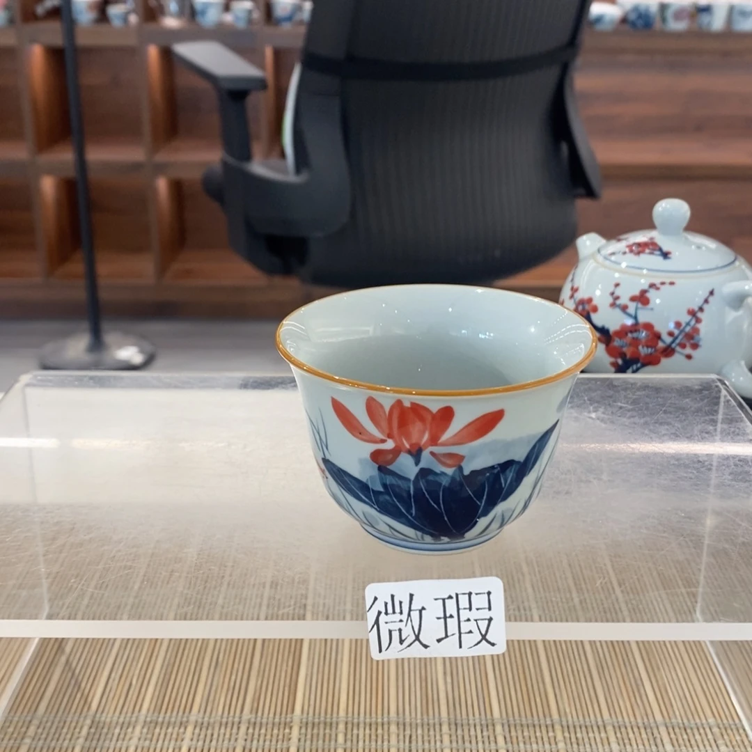 釉下彩老陶泥手工绘制