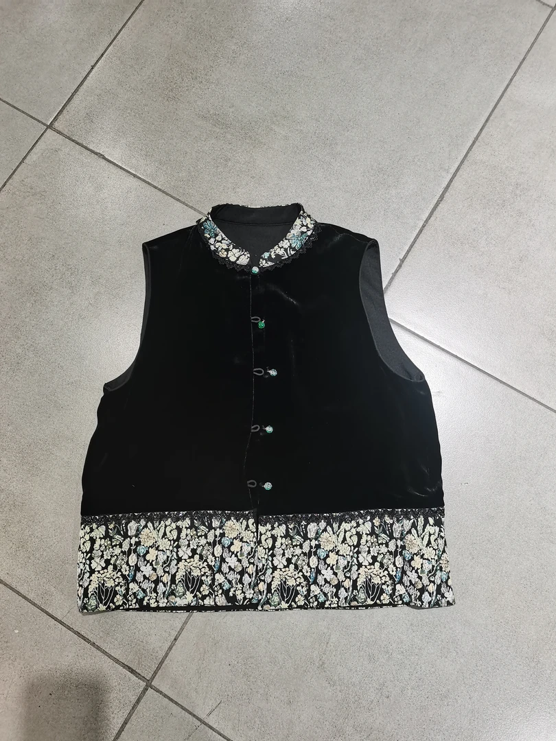 宇姐精选 0330新款新中式立领刺绣丝绒马甲女秋冬百搭