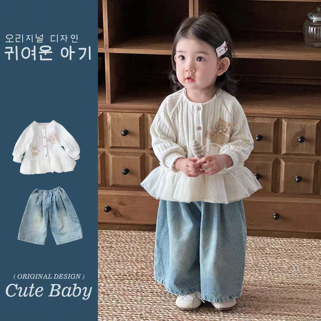 女童套装春秋分体两件2025新款洋气上衣儿童洋气时髦宝宝秋季童装