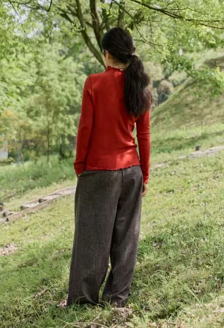 【小薇专属】朵朵可可252-134家居服长袖女半高领本命年内搭秋冬