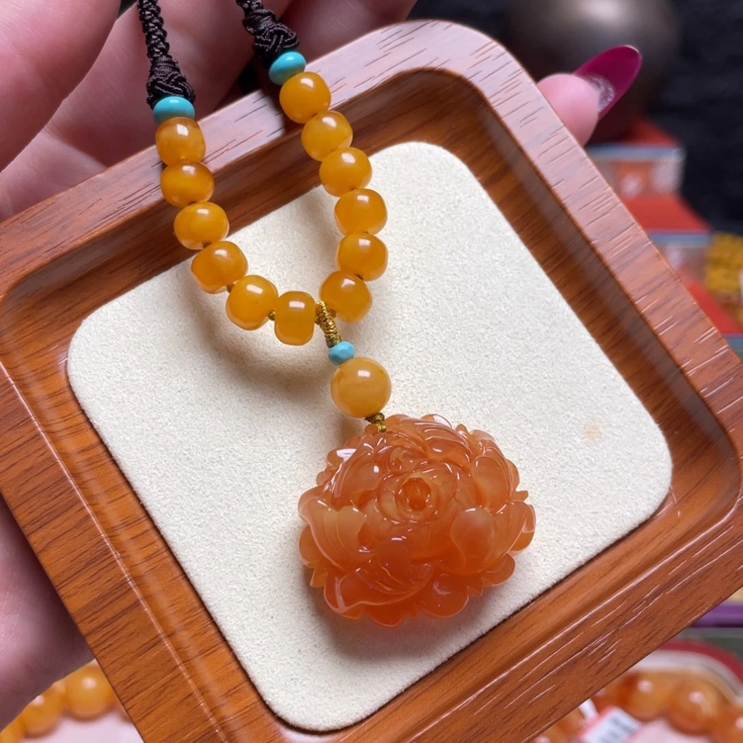 蜜蜡颈饰未镶嵌项链
