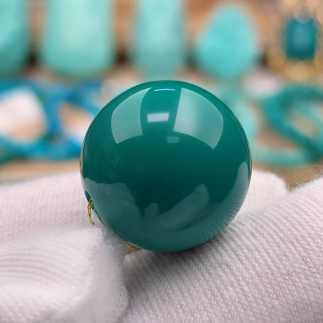 绿松石珠宝奇石未镶嵌16.7mm