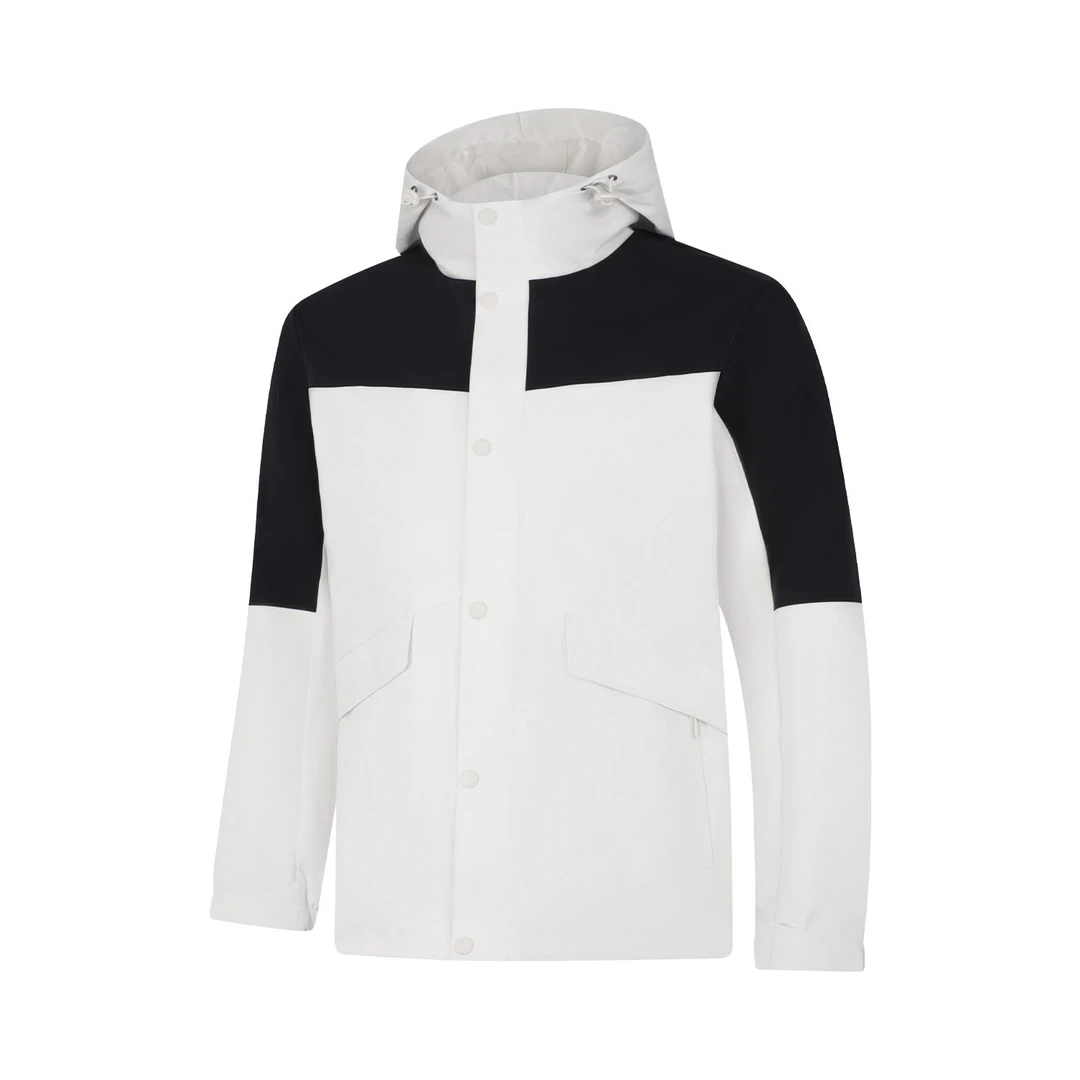 李宁2024年秋新款男子运动风衣休闲防泼水可脱卸连帽外套AFDUA13