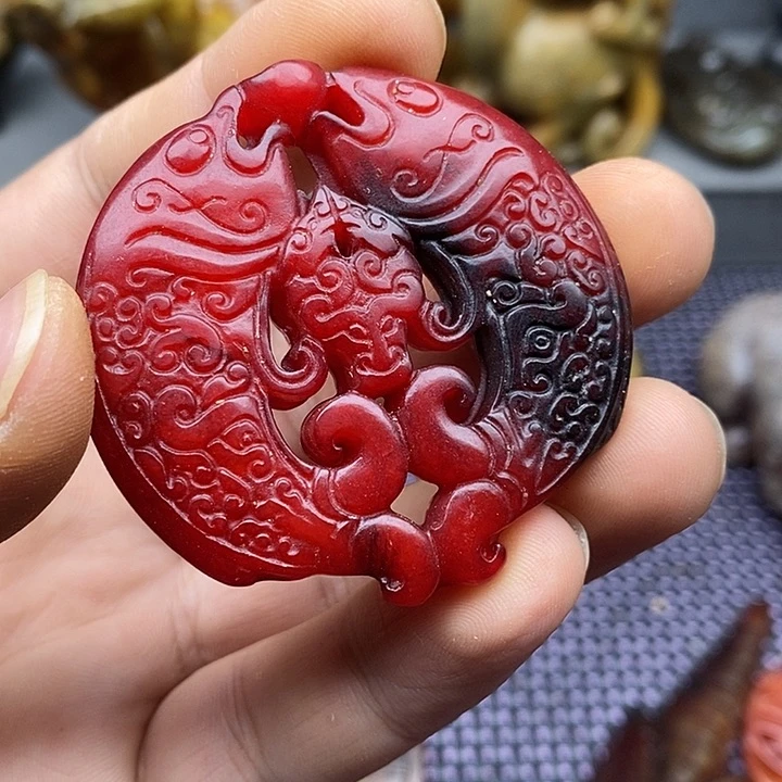 蛇纹石玉合金颈饰