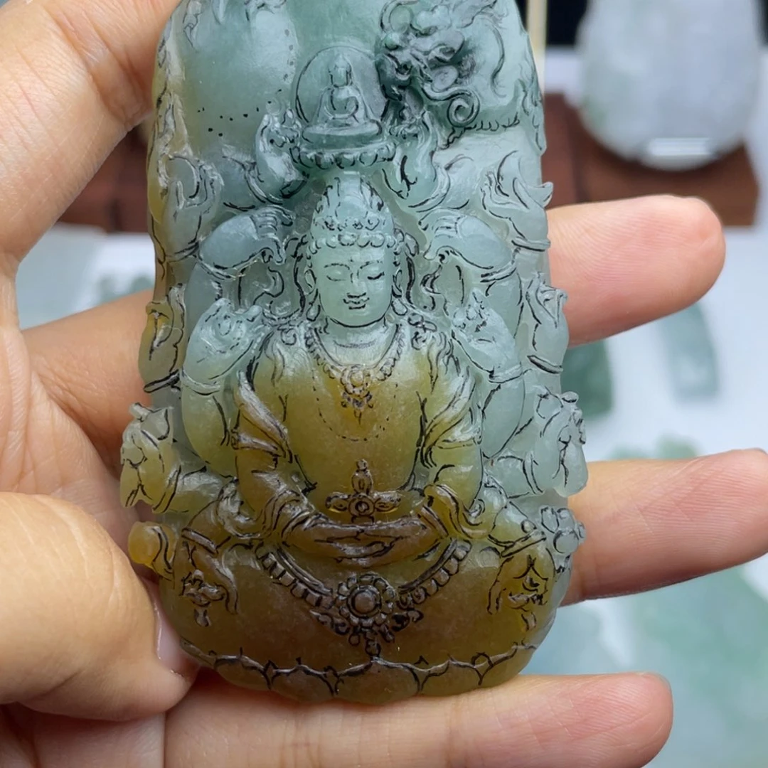 未镶嵌定制翡翠水**坊观音