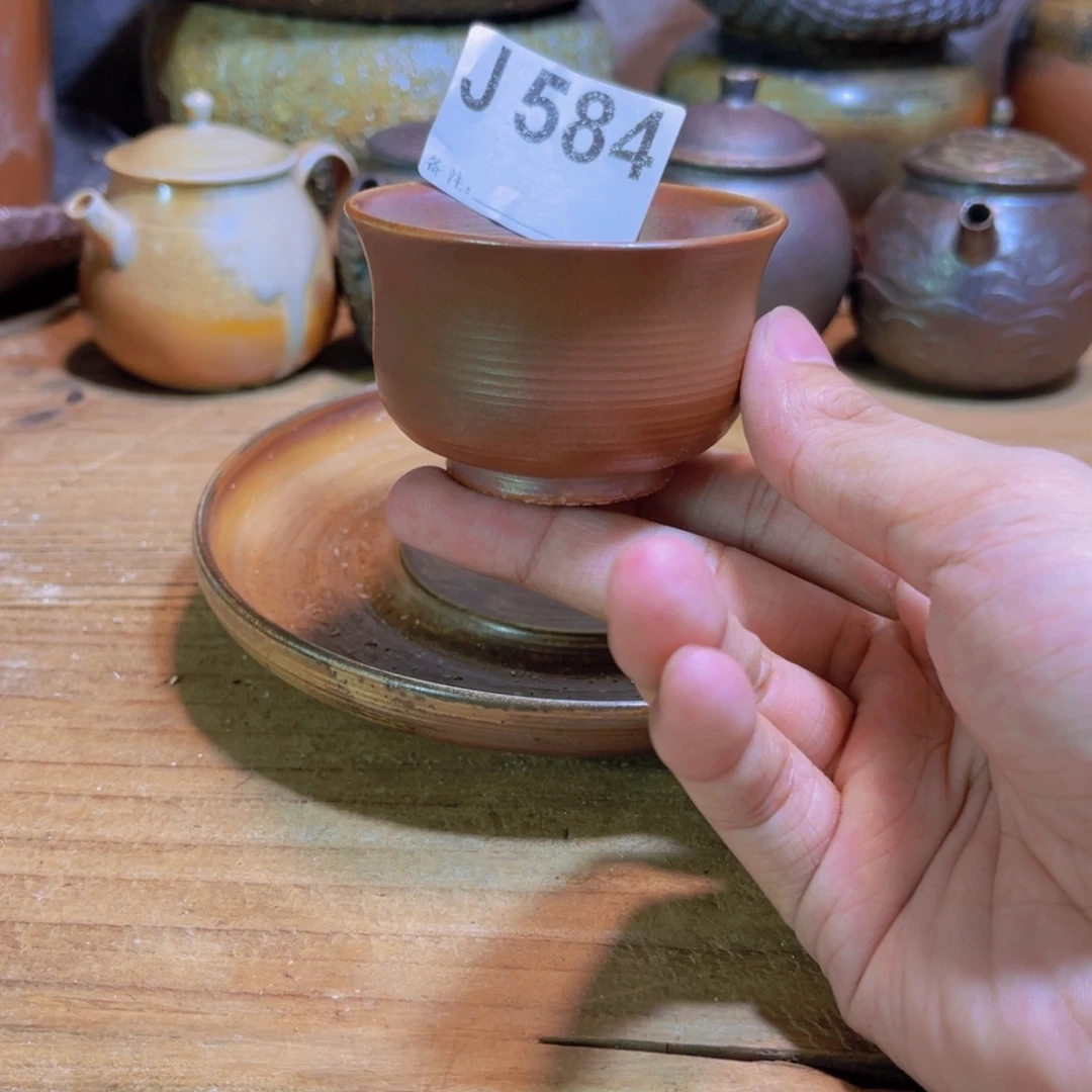纯手工制作工艺（柴烧）裸烧纯手工制作柴烧杯584