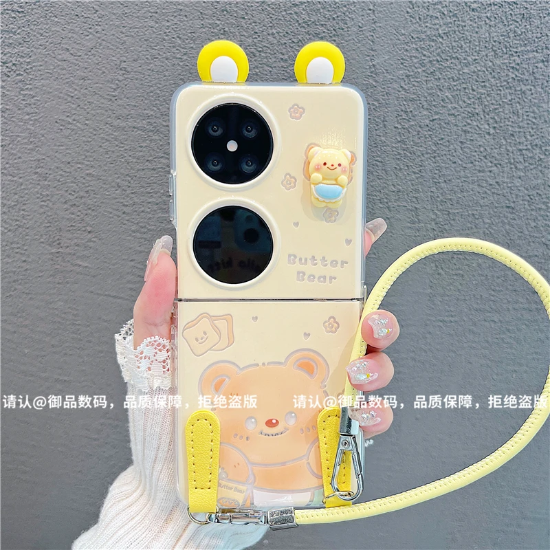 透明折叠壳适用华为荣耀/OPPO/VIVO/小米/三星手机壳华为pocket2