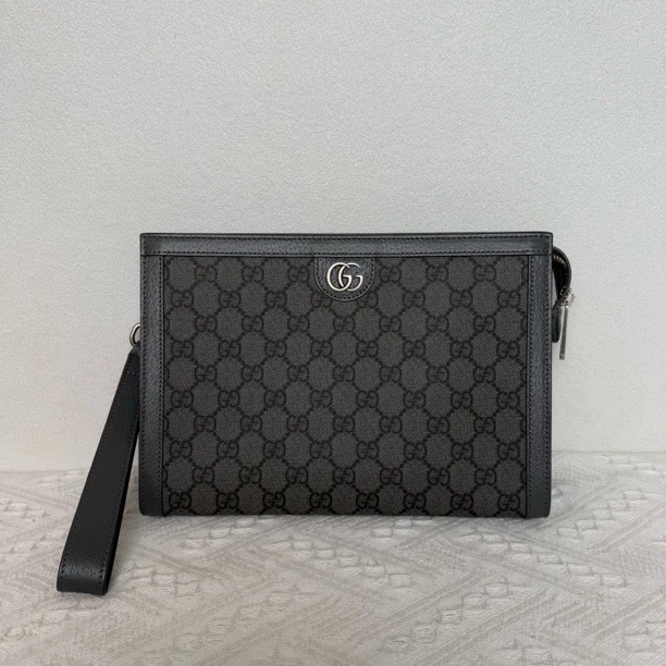 全新未使用 GUCCI/古驰 4377/闲置品男士时尚百搭印花手拿包