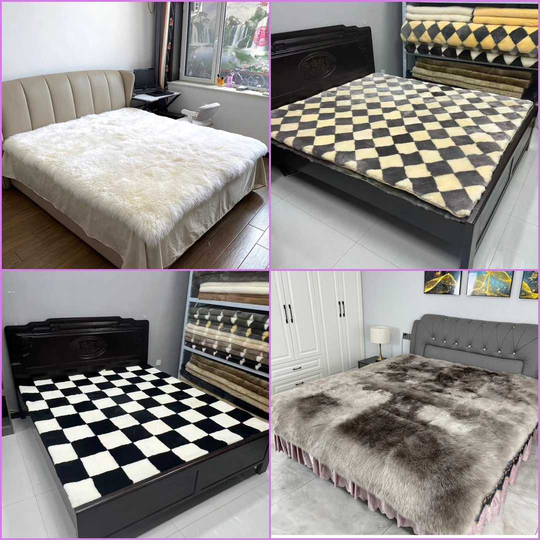 【羊皮床毯】羊皮毛一体床垫单人褥子地毯羊剪绒双人床冬季保暖床褥