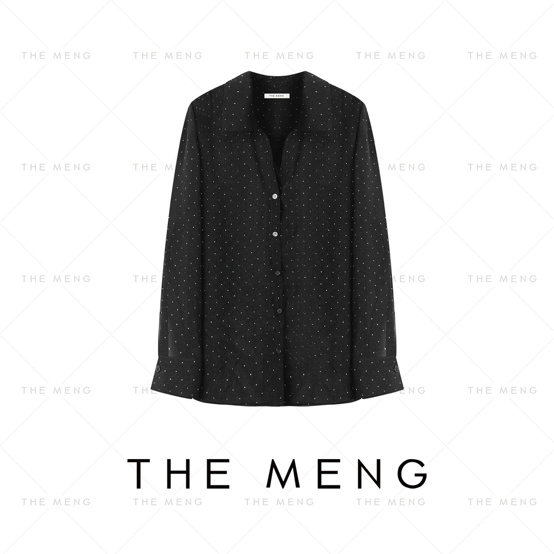 THE MENG【剧场】高支高密空气纱烫钻显瘦通勤衬衣衬衫#M252B0004