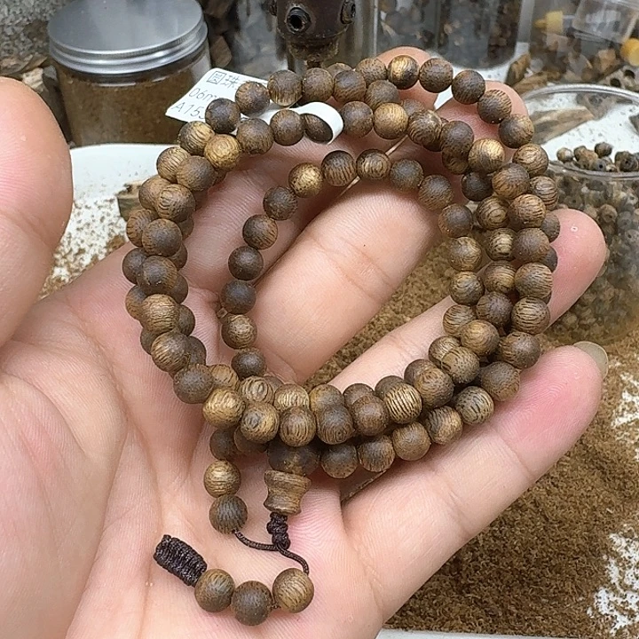 沉香沉香碎屑多圈圆珠06-12克