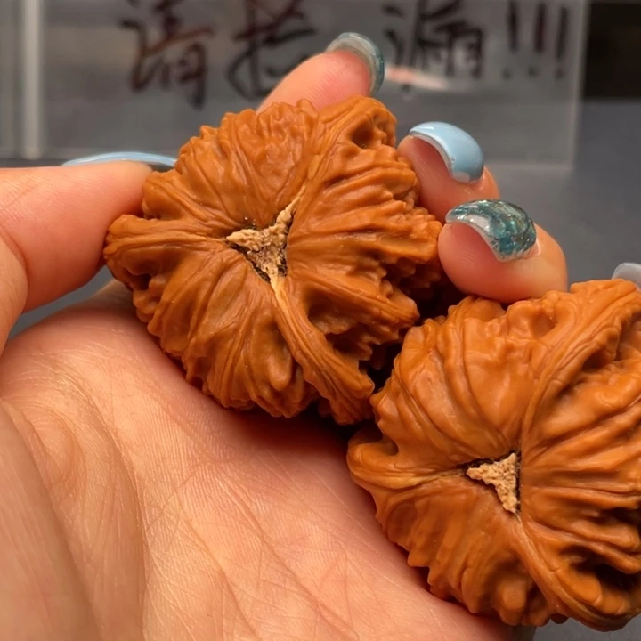 红***型文玩核桃吊坠白狮子