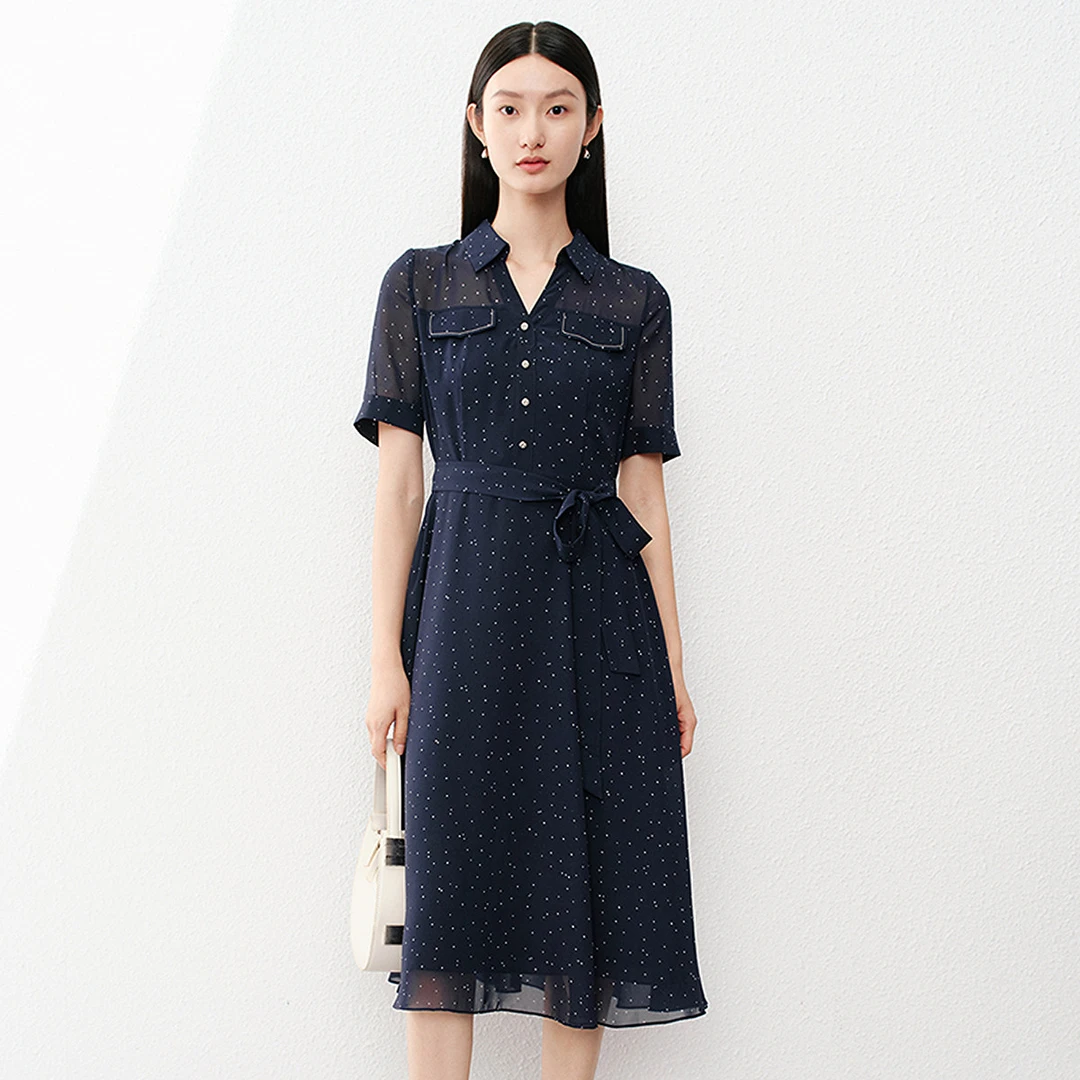 【思思专属】春季新款韩系优雅时尚拼接智雅连衣裙女