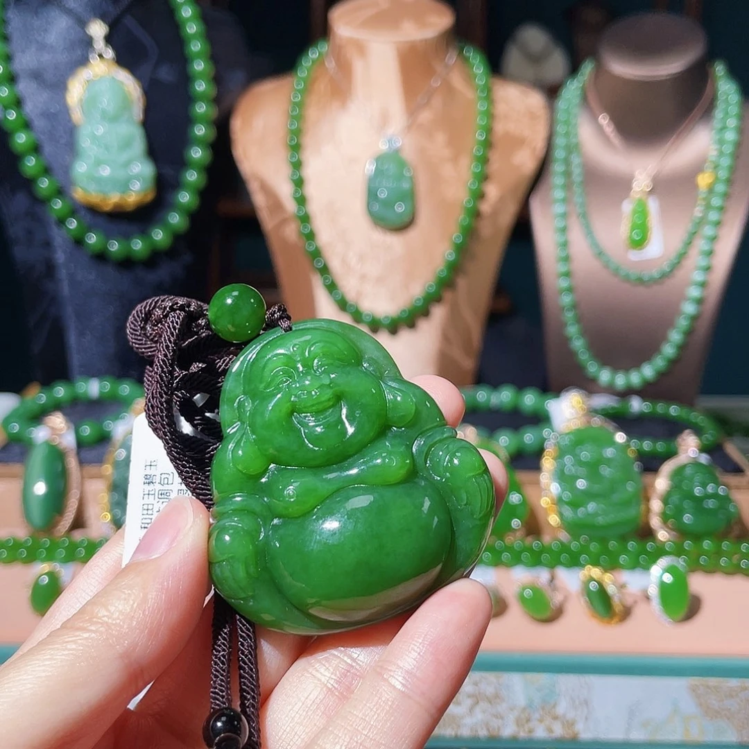 贼***淘项链未镶嵌和田玉（碧玉）