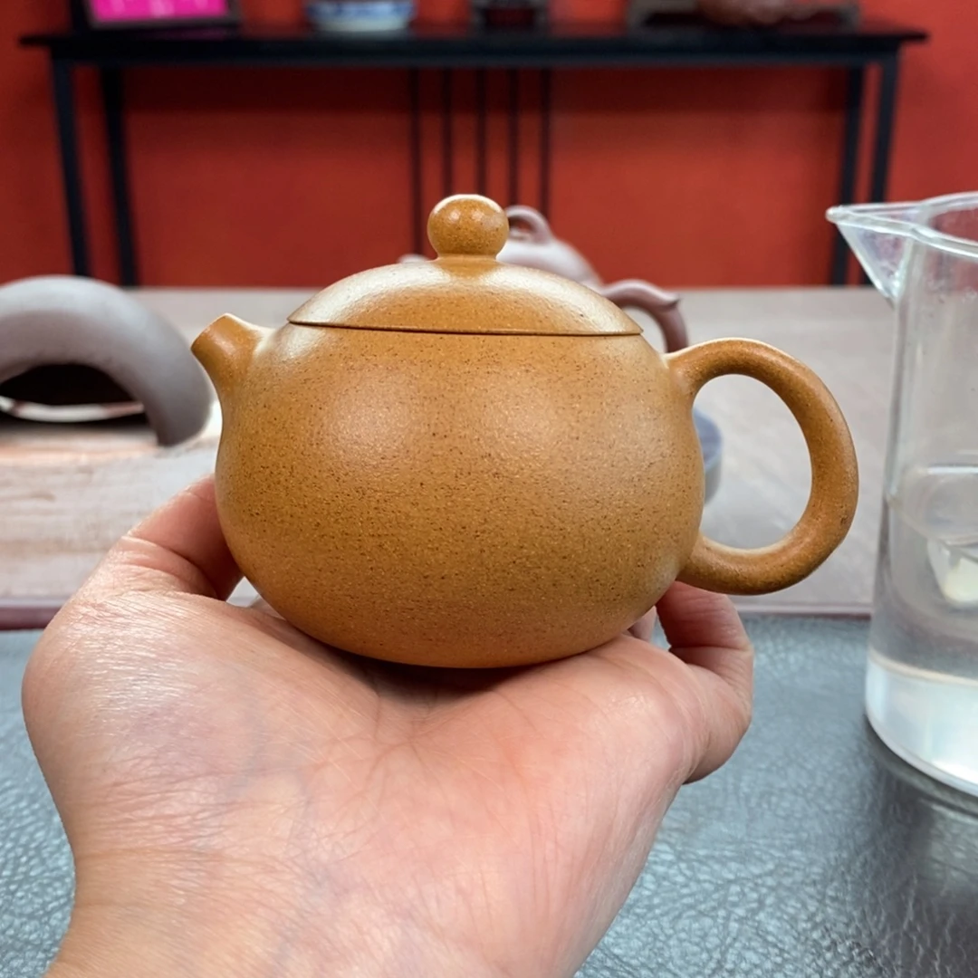 茶壶紫砂黄金段西施160cc精工半手
