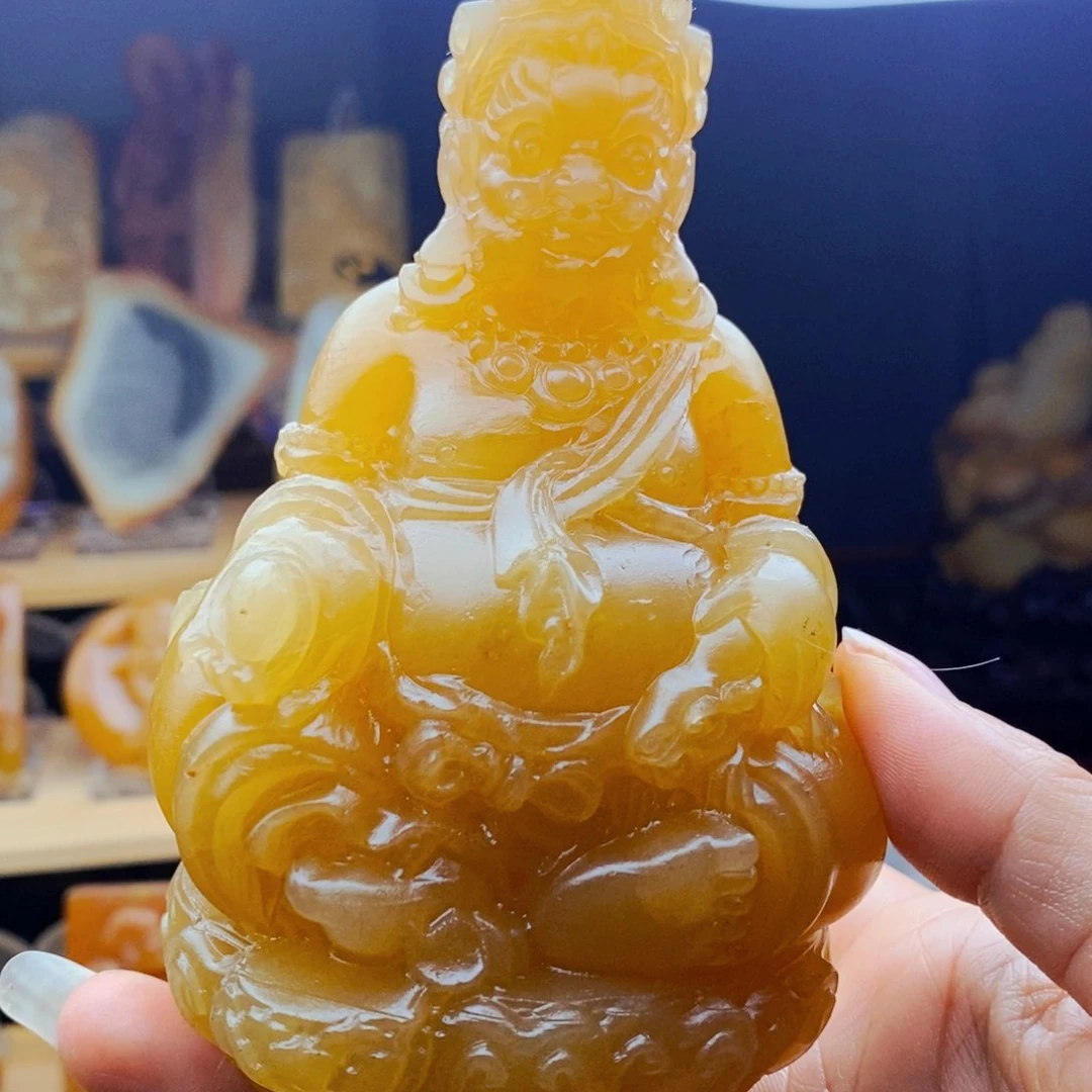 石英质玉（黄龙玉）未镶嵌颈饰