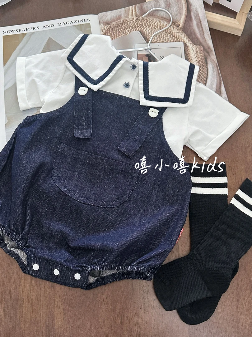 男女婴童款背带包屁套装两件套可爱时尚夏款