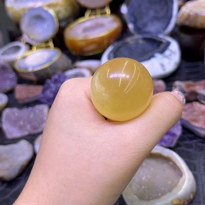 水晶发饰未镶嵌冰州黄球