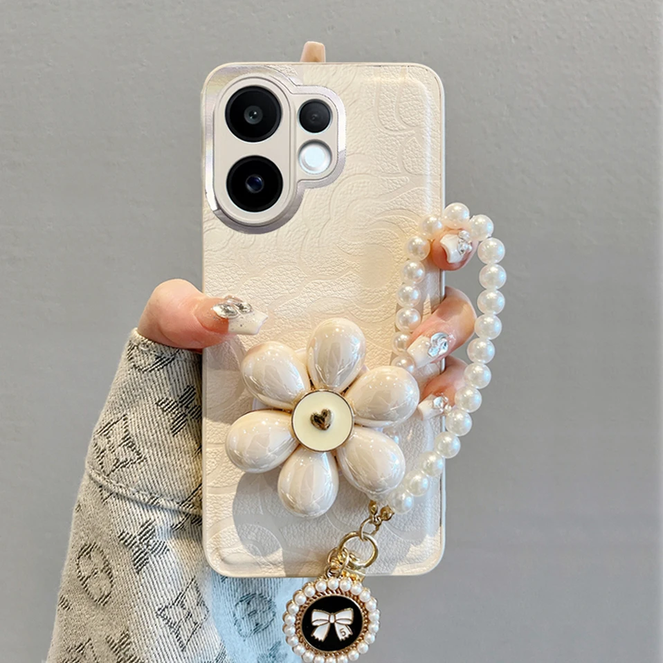 适用vivos30手机壳新款女s30pro mini简约高级感花朵支架全包防摔