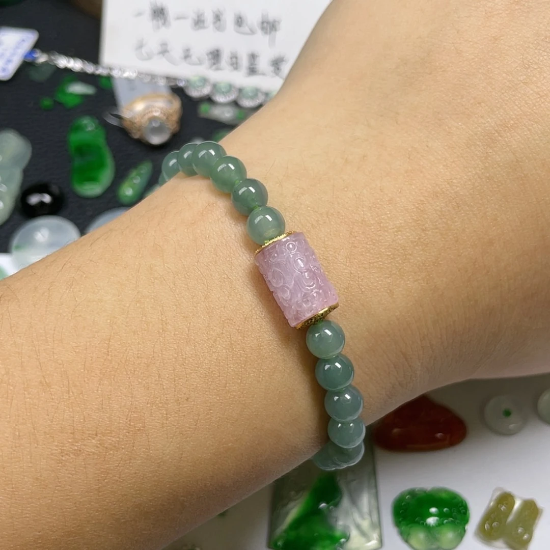 【闪购商品】未镶嵌手串翡翠天空蓝小米珠手串