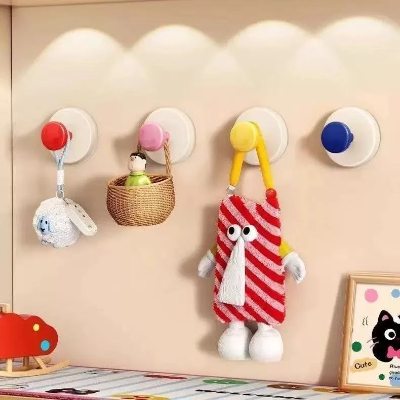 (4个装)多巴胺吸盘挂钩不伤墙面吸盘挂钩强力承重免打孔吸盘挂钩