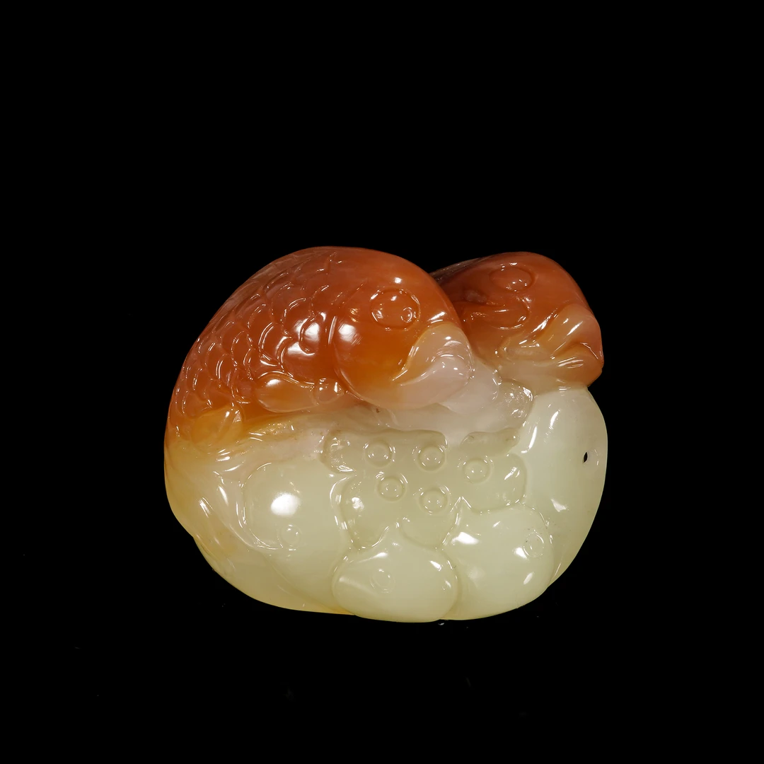LOT.023和田玉年年有鱼吊坠/X3484